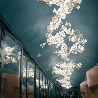 Gingko Leaves Chandelier - Elegant Design with Adjustable Brightness