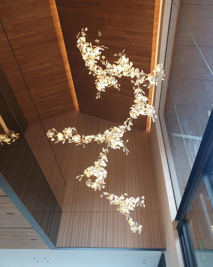 Gingko Leaves Chandelier - Elegant Design with Adjustable Brightness