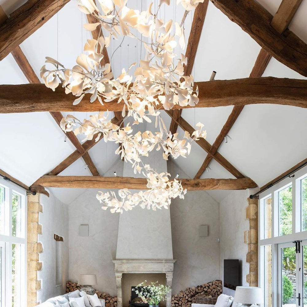 Gingko Leaves Chandelier - Elegant Design with Adjustable Brightness