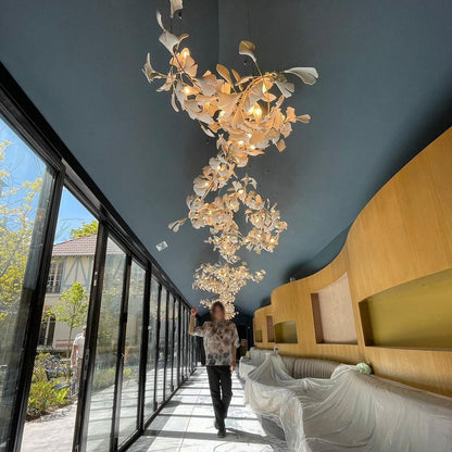 Gingko Leaves Chandelier - Elegant Design with Adjustable Brightness
