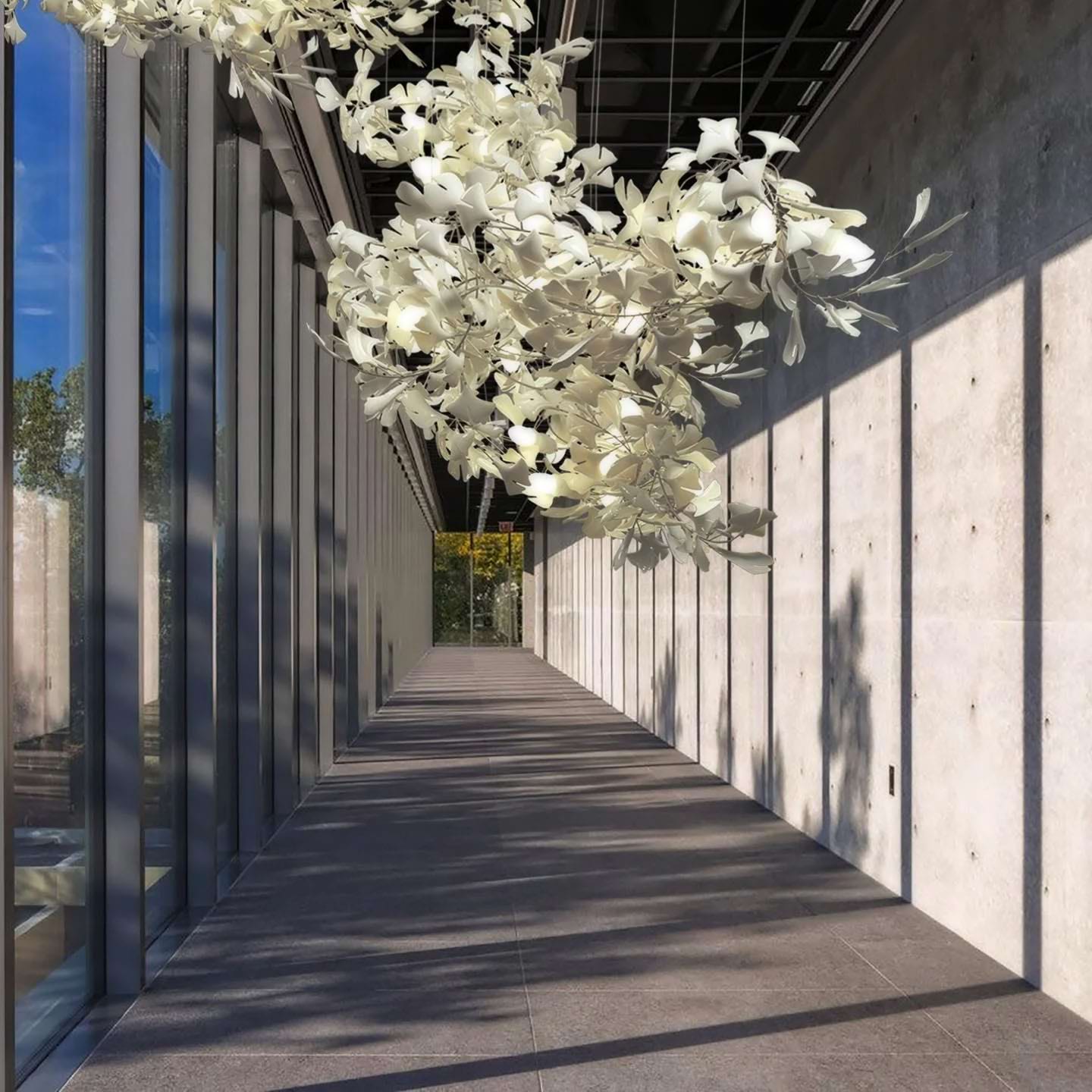 Gingko Leaves Chandelier - Elegant Design with Adjustable Brightness