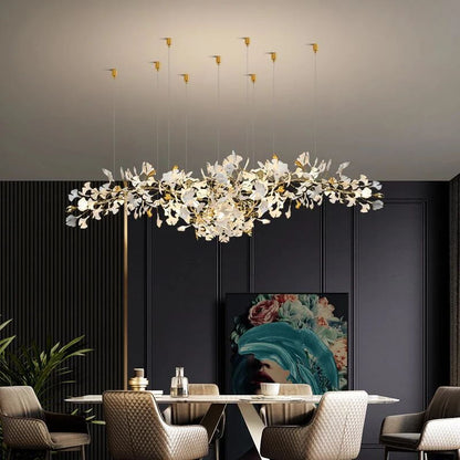 Gingko Leaves Chandelier - Elegant Design with Adjustable Brightness