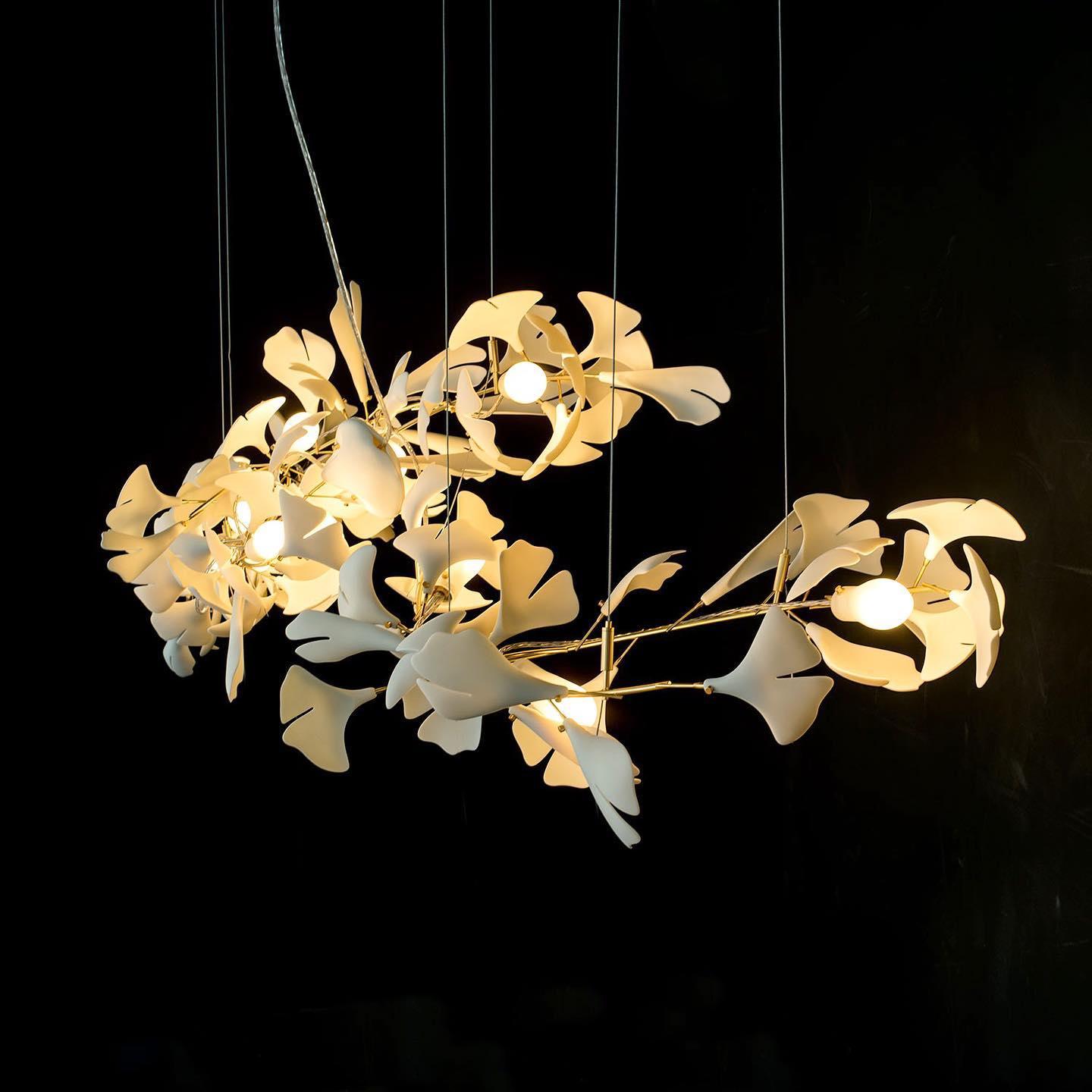 Gingko Bloom Chandelier - Elegant Design with Adjustable Brightness
