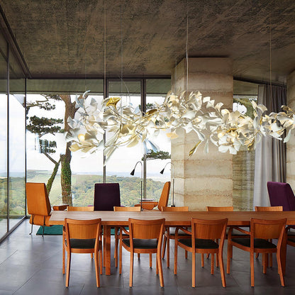 Gingko Bloom Chandelier - Elegant Design with Adjustable Brightness