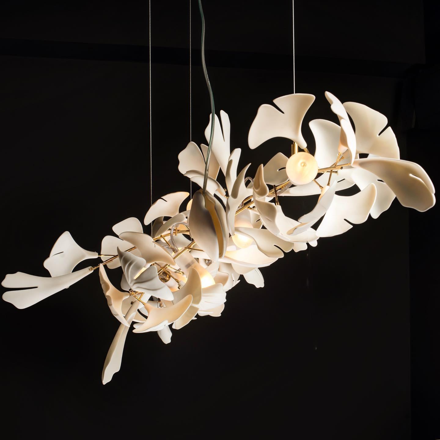Gingko Bloom Chandelier - Elegant Design with Adjustable Brightness