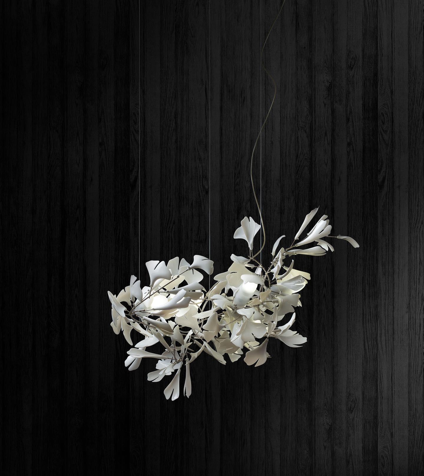 Gingko Bloom Chandelier - Elegant Design with Adjustable Brightness