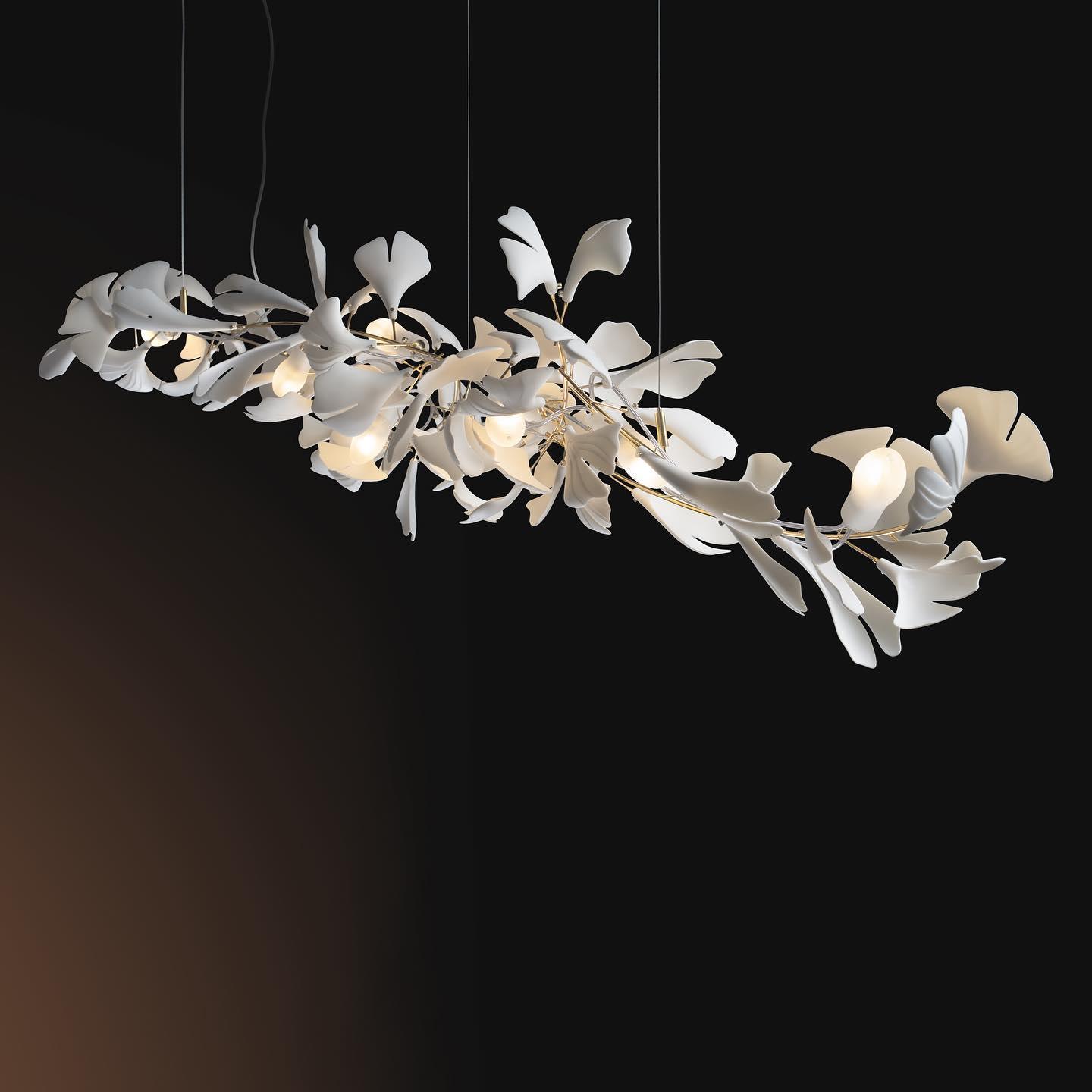 Gingko Bloom Chandelier - Elegant Design with Adjustable Brightness