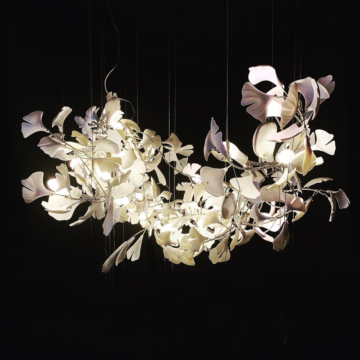 Gingko Bloom Chandelier - Elegant Design with Adjustable Brightness