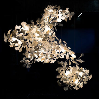 Gingko Bloom Chandelier - Elegant Design with Adjustable Brightness