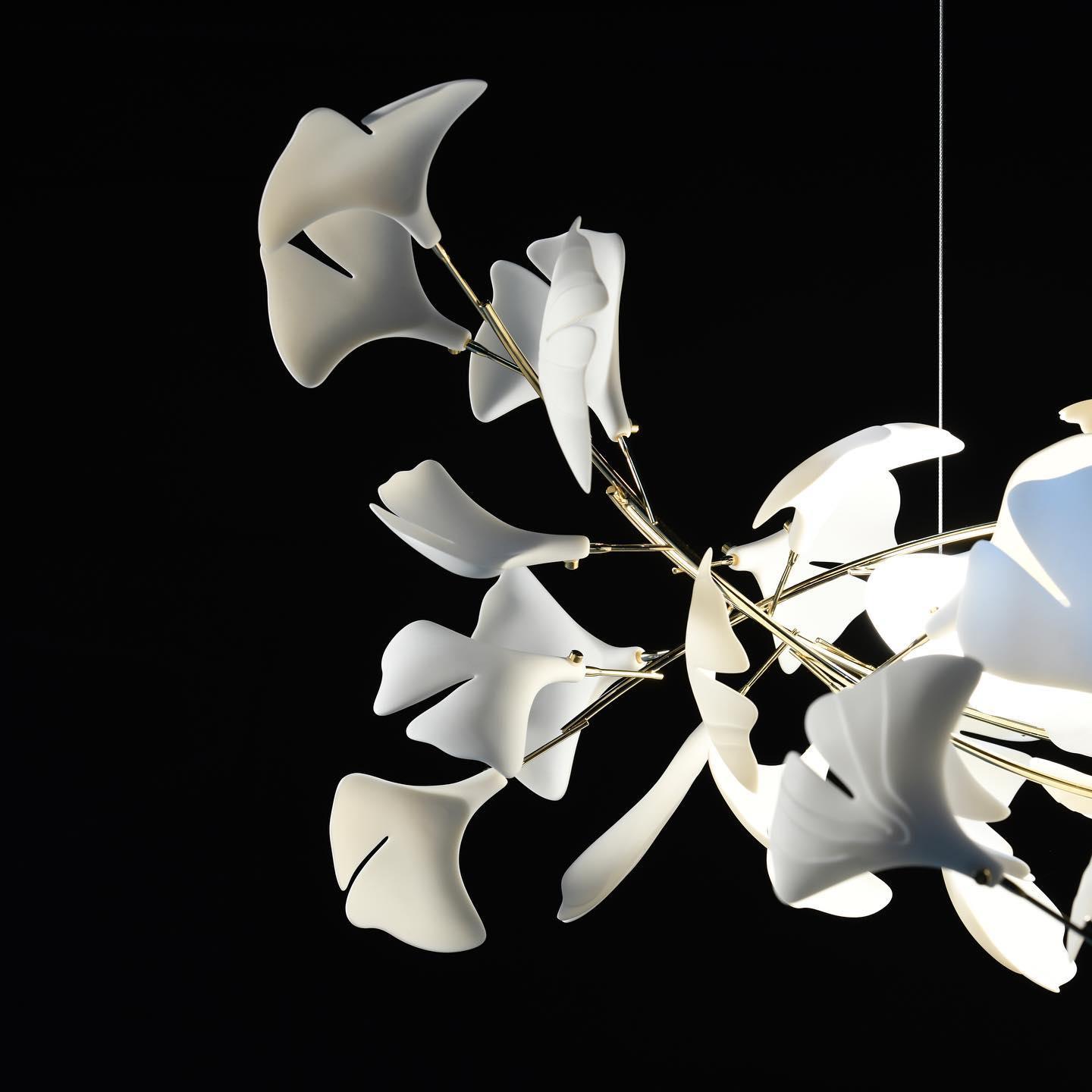 Gingko Bloom Chandelier - Elegant Design with Adjustable Brightness