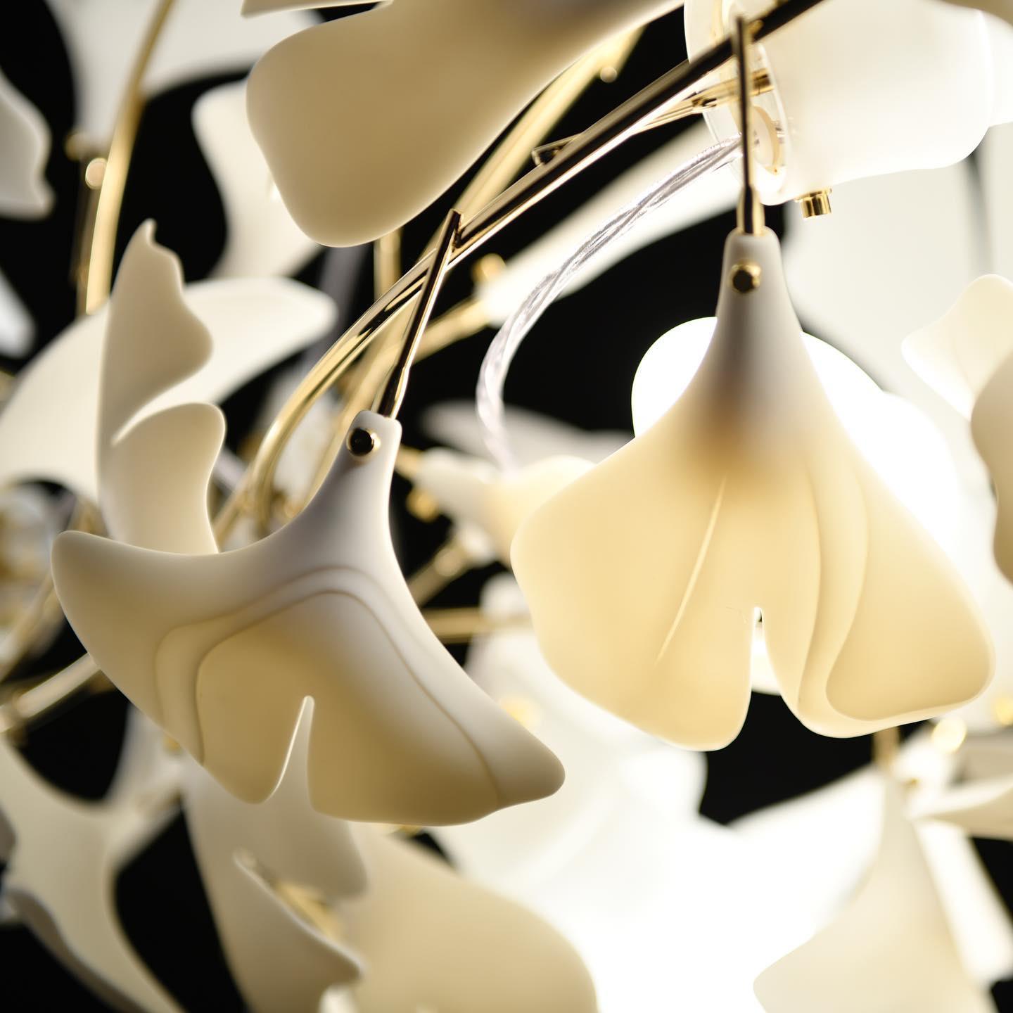 Gingko Bloom Chandelier - Elegant Design with Adjustable Brightness