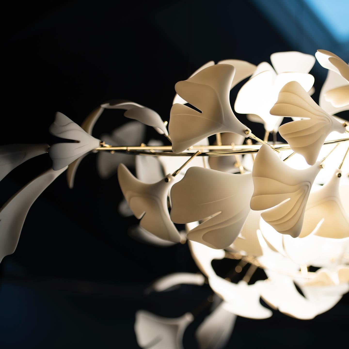 Gingko Bloom Chandelier - Elegant Design with Adjustable Brightness
