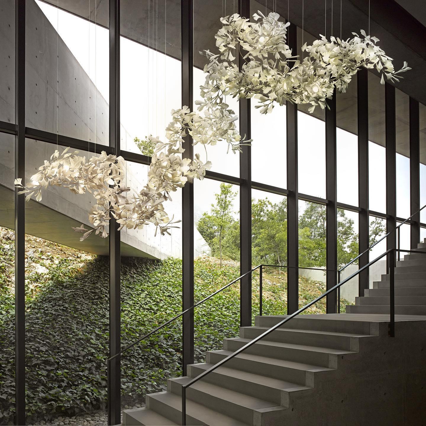 Gingko Bloom Chandelier - Elegant Design with Adjustable Brightness