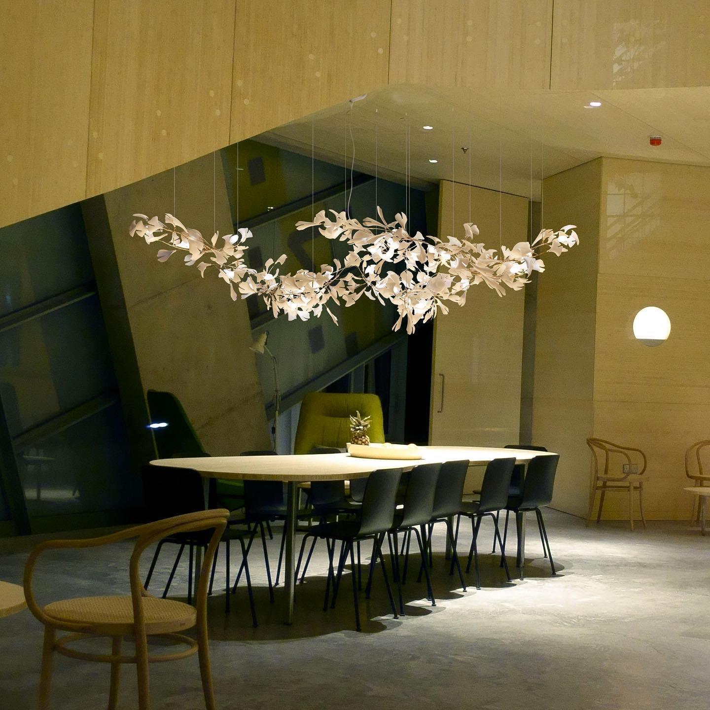 Gingko Bloom Chandelier - Elegant Design with Adjustable Brightness