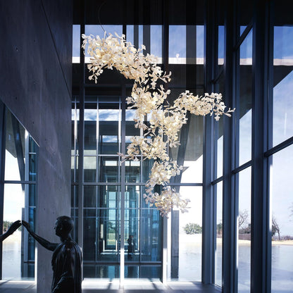 Gingko Bloom Chandelier - Elegant Design with Adjustable Brightness