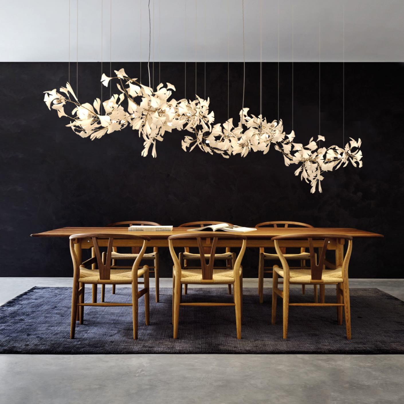Gingko Bloom Chandelier - Elegant Design with Adjustable Brightness