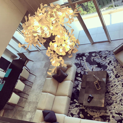 Gingko Bloom Chandelier - Elegant Design with Adjustable Brightness