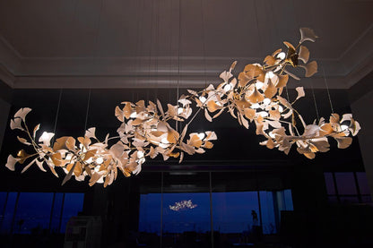 Gingko Bloom Chandelier - Elegant Design with Adjustable Brightness