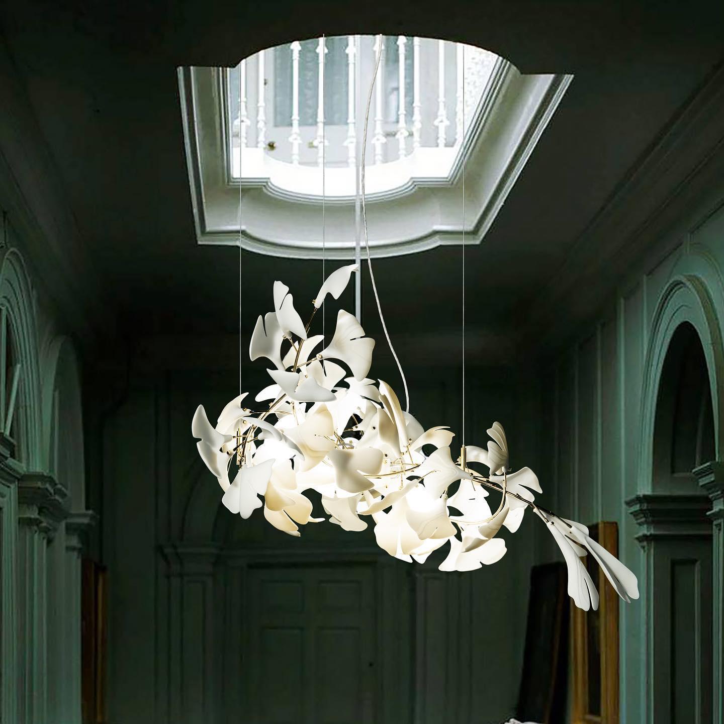 Gingko Bloom Chandelier - Elegant Design with Adjustable Brightness