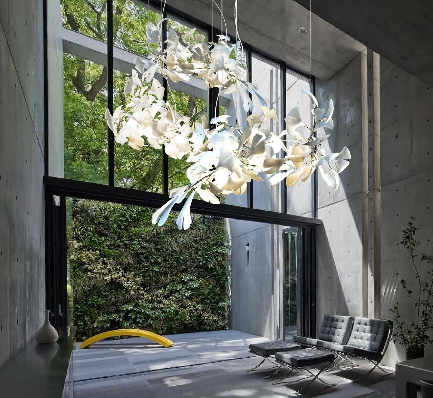 Gingko Bloom Chandelier - Elegant Design with Adjustable Brightness