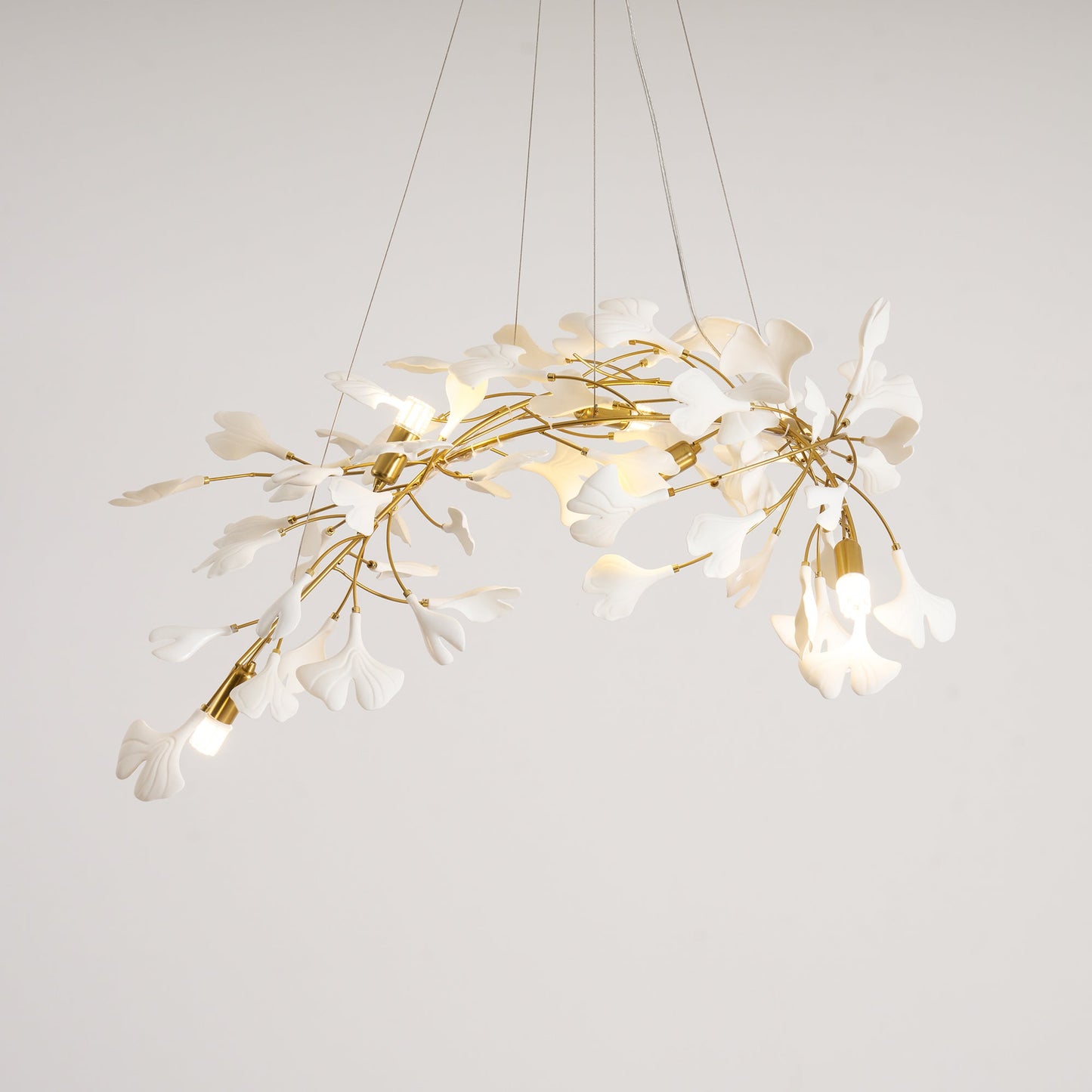 Gingko Bloom Chandelier - Elegant Design with Adjustable Brightness