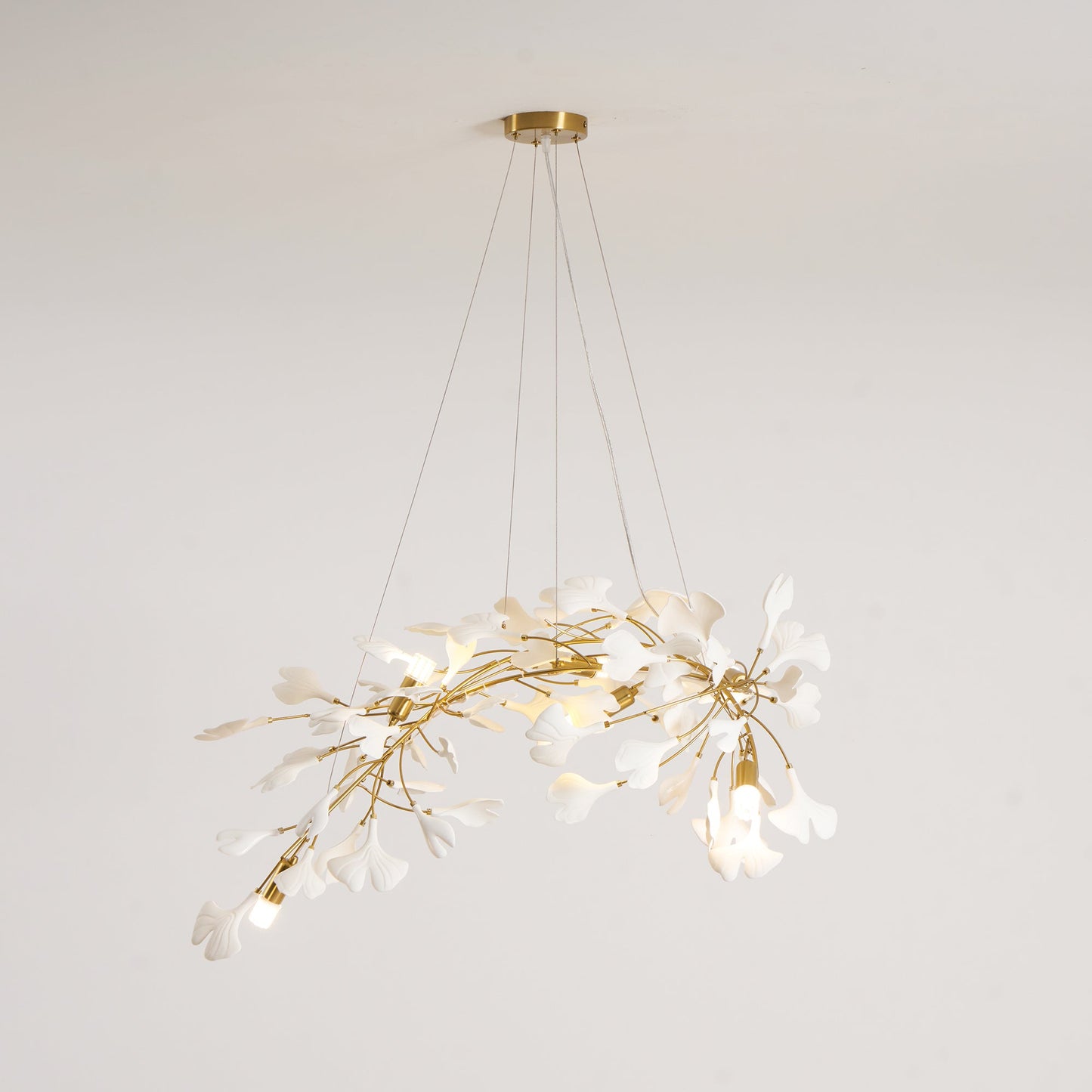 Gingko Bloom Chandelier - Elegant Design with Adjustable Brightness