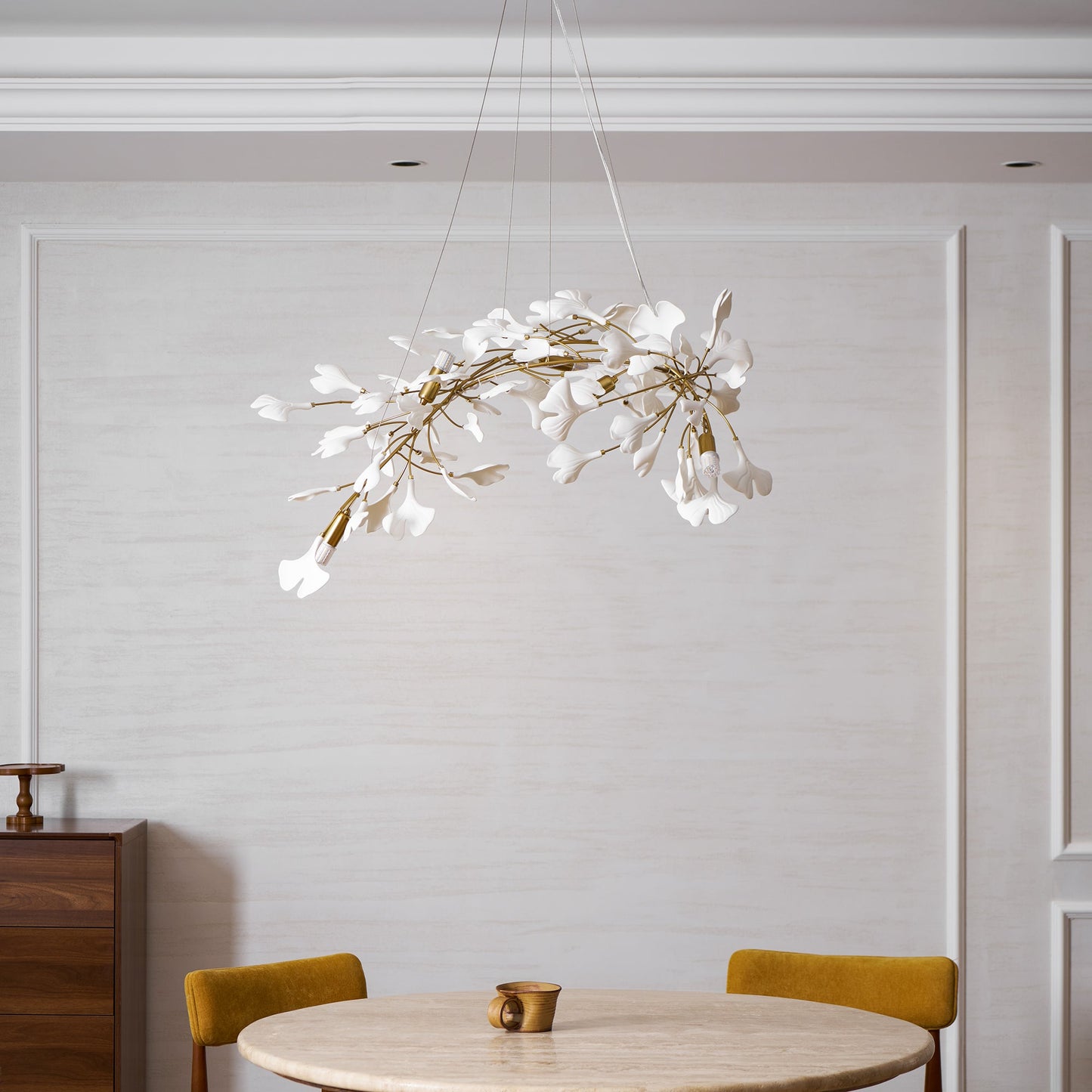 Gingko Bloom Chandelier - Elegant Design with Adjustable Brightness