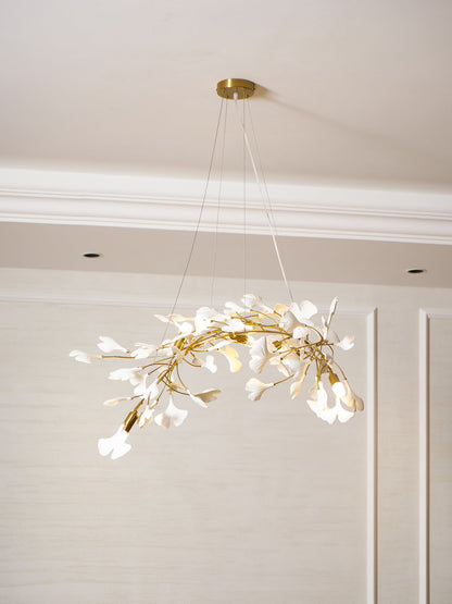 Gingko Bloom Chandelier - Elegant Design with Adjustable Brightness
