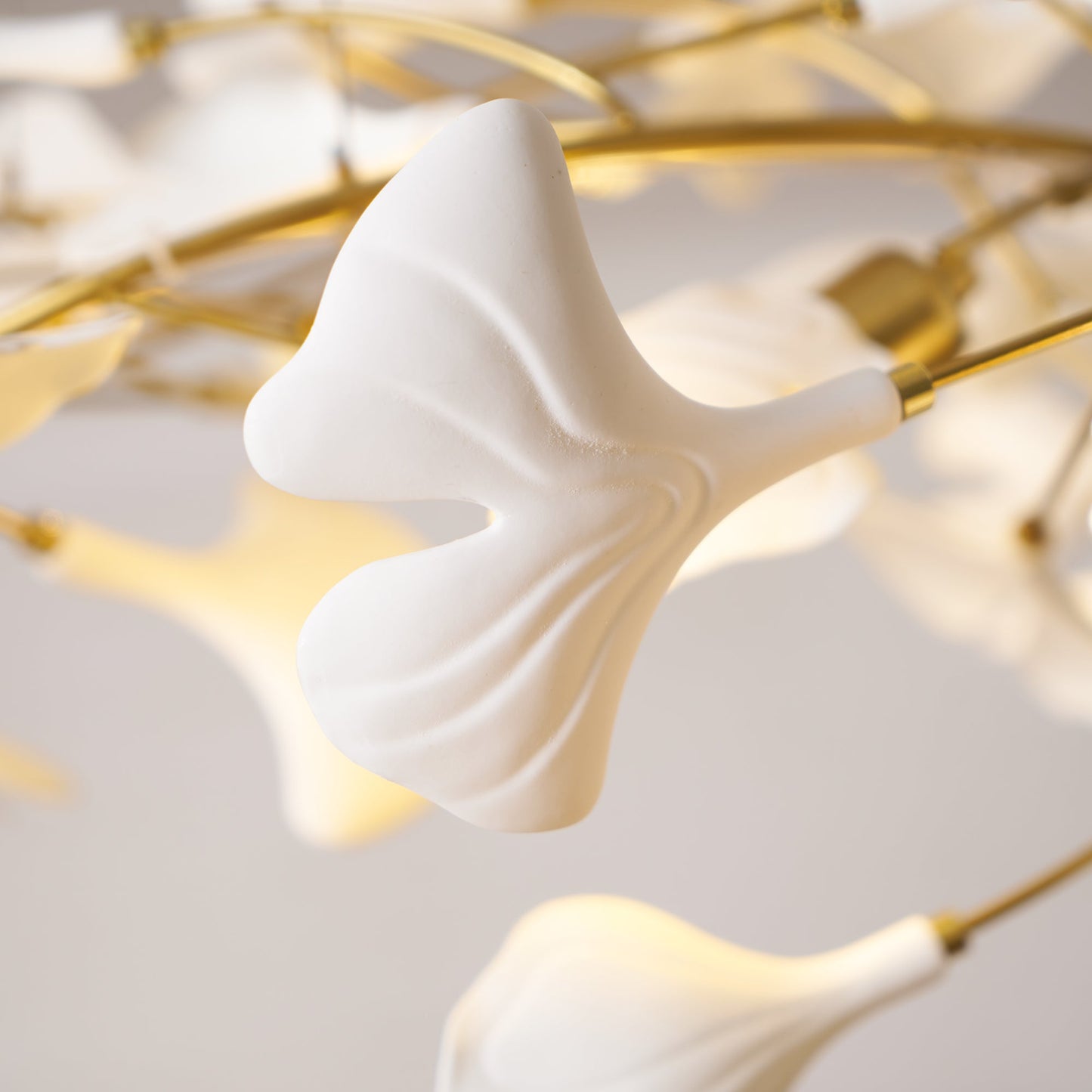Gingko Bloom Chandelier - Elegant Design with Adjustable Brightness