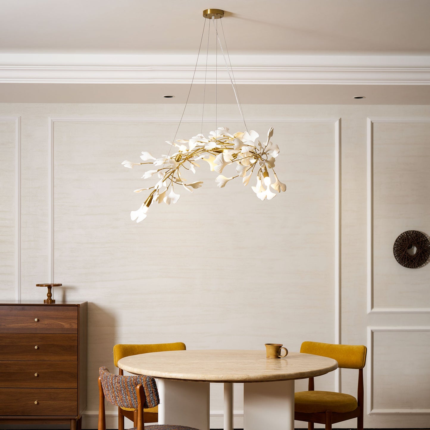 Gingko Bloom Chandelier - Elegant Design with Adjustable Brightness