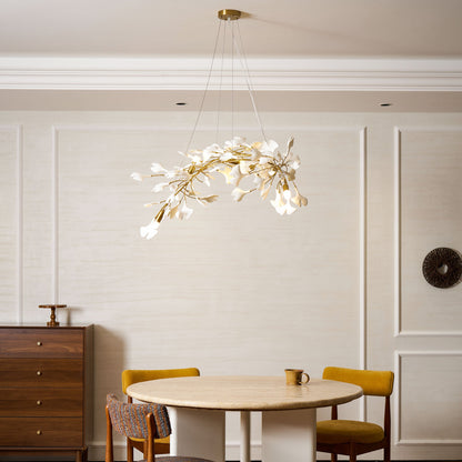 Gingko Bloom Chandelier - Elegant Design with Adjustable Brightness