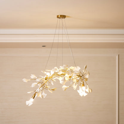 Gingko Bloom Chandelier - Elegant Design with Adjustable Brightness