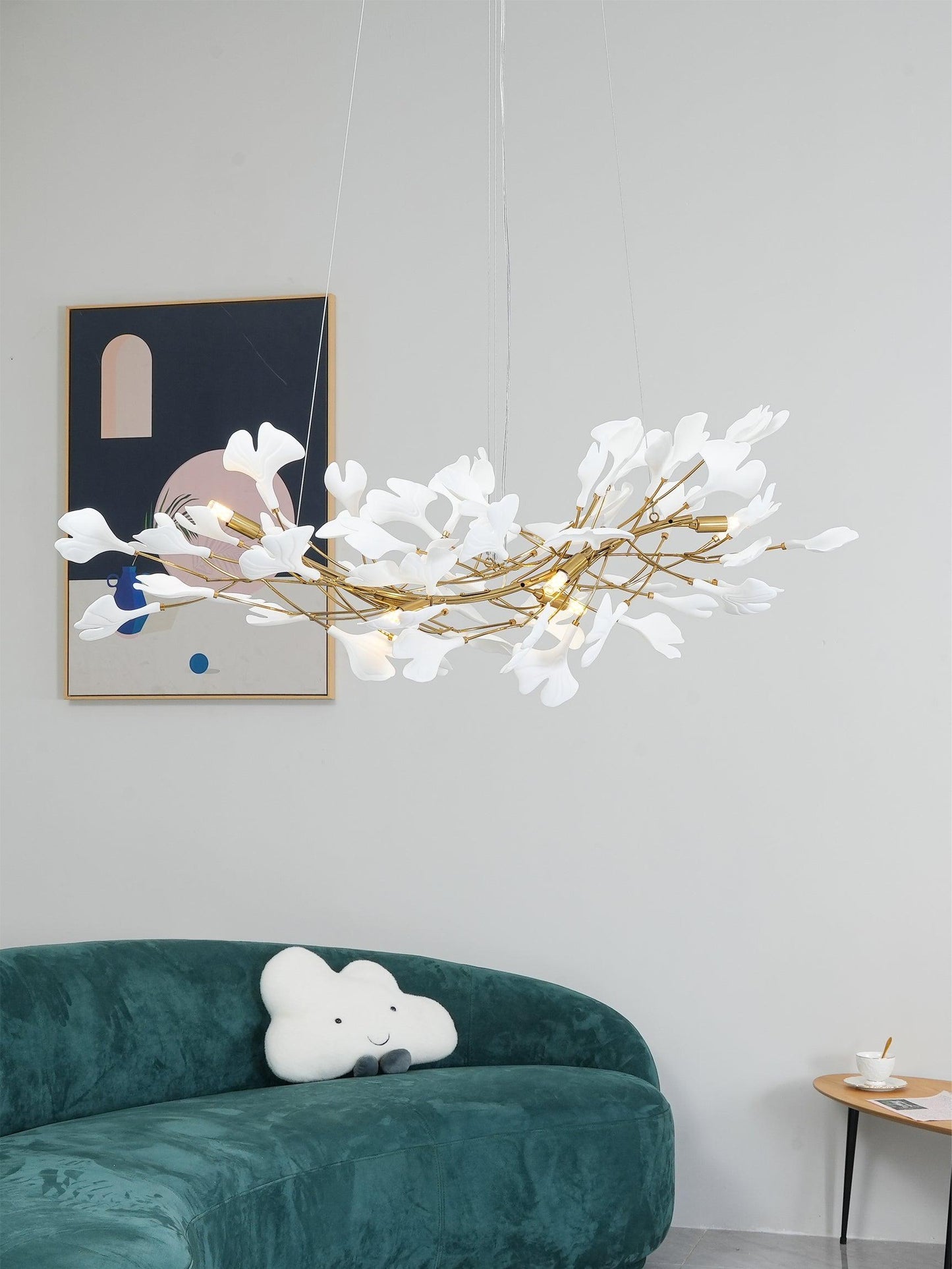 Horizon Bloom Ginkgo Chandelier - Elegant Design & Adjustable Height
