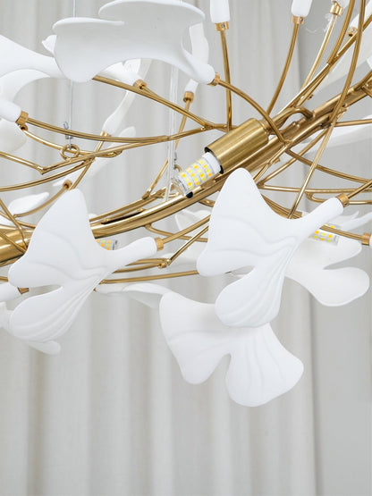 Horizon Bloom Ginkgo Chandelier - Elegant Design & Adjustable Height