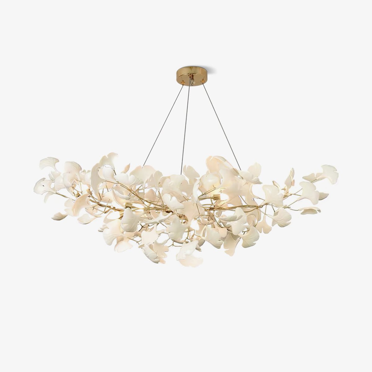 Horizon Bloom Ginkgo Chandelier - Elegant Design & Adjustable Height