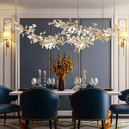 Gingko Wing Chandelier - Elegant Design with Adjustable Brightness & E
