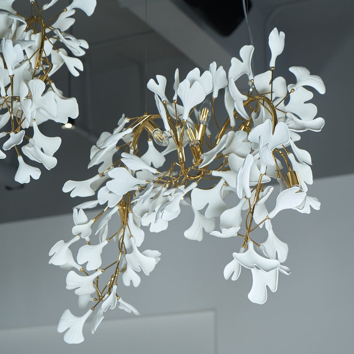Gingko Chandelier C - Elegant Design with Adjustable Height & LED Ligh