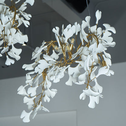 Gingko Chandelier C - Elegant Design with Adjustable Height & LED Ligh