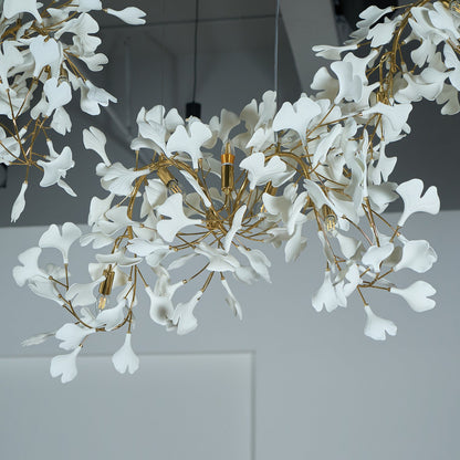 Gingko Chandelier C - Elegant Design with Adjustable Height & LED Ligh