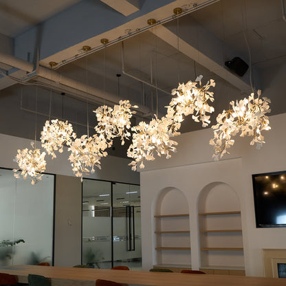 Gingko Chandelier C - Elegant Design with Adjustable Height & LED Ligh