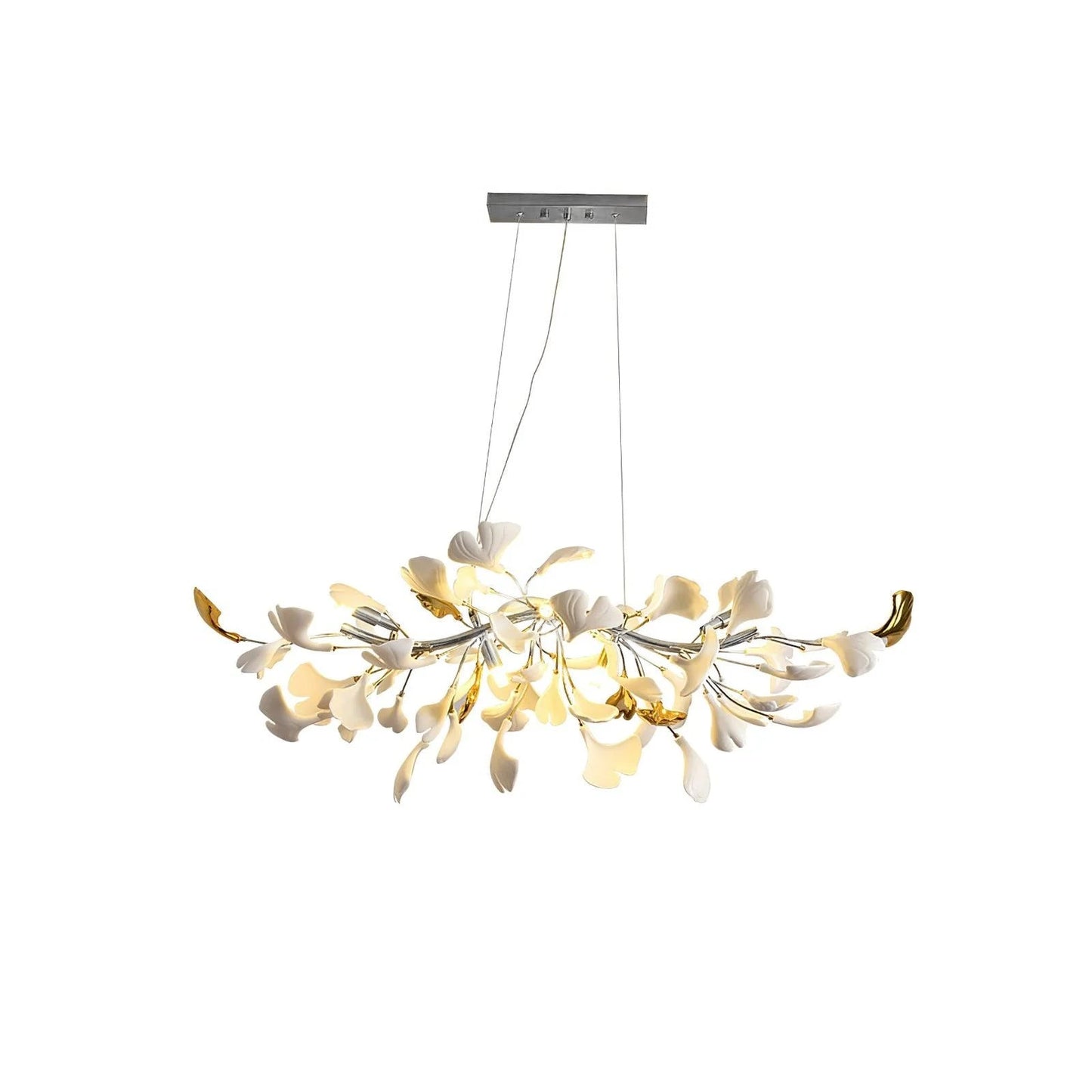 Gingko Cascade Chandelier - Modern LED Lighting with Adjustable Bright