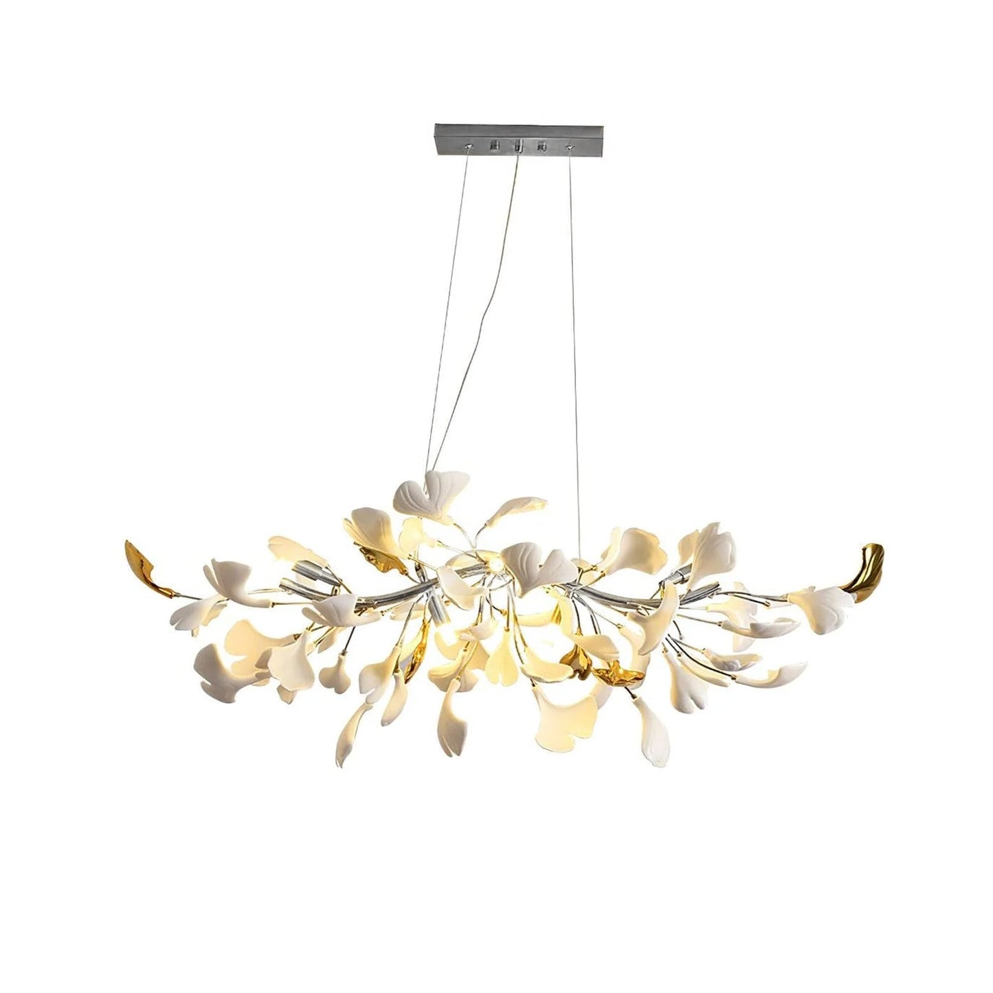Gingko Cascade Chandelier - Modern LED Lighting with Adjustable Bright