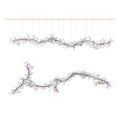 Elegant Porcelain Ginkgo Chandelier - Handcrafted, Energy Efficient Li