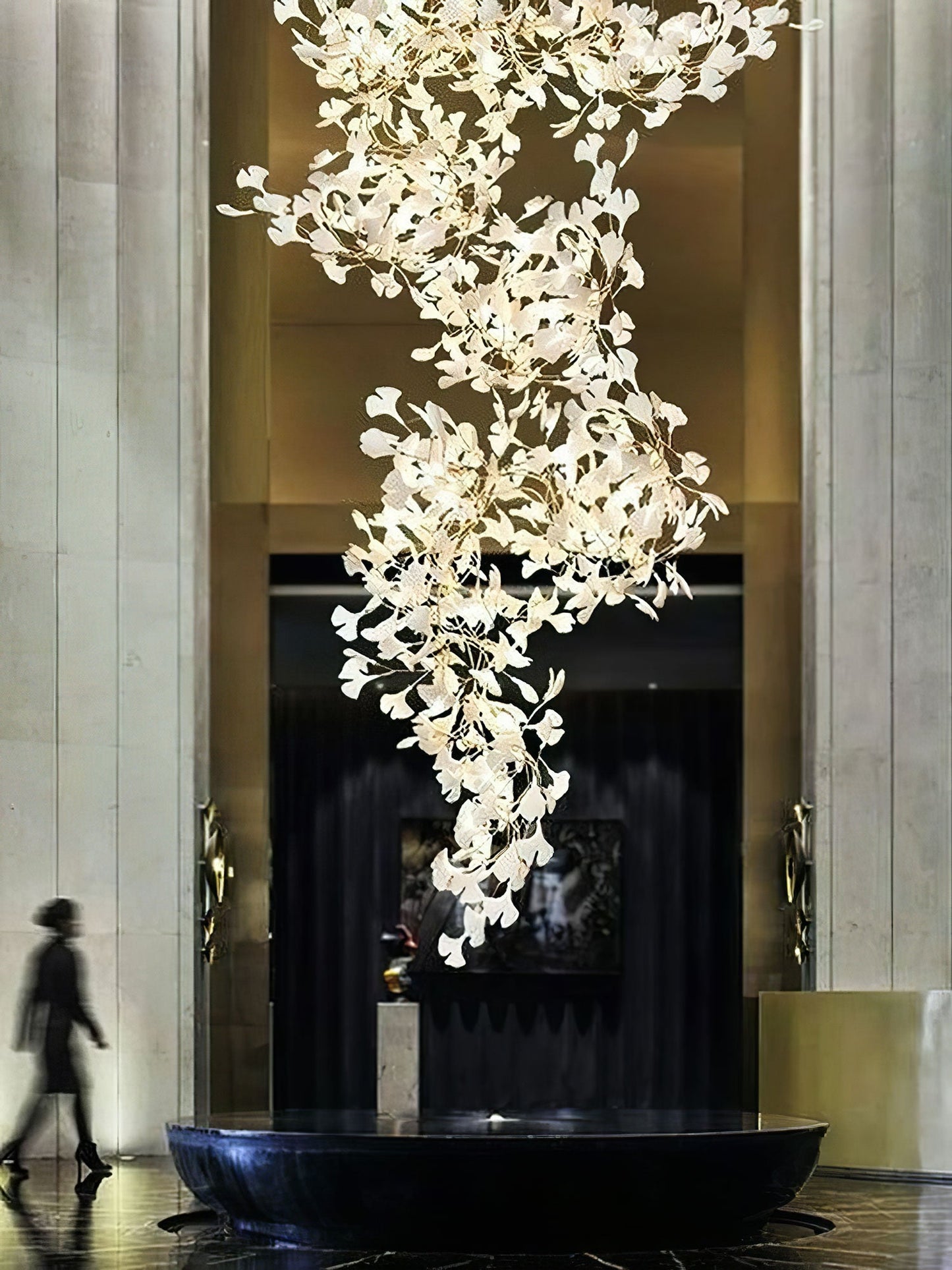 Gingko Vortex Modern Chandelier - Adjustable LED Lighting & Unique Des
