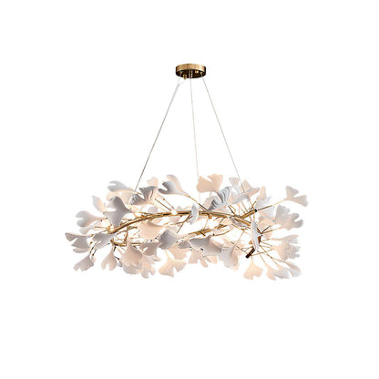 Gingko Halo Chandelier - Modern LED Lighting, Adjustable Height & Dimm