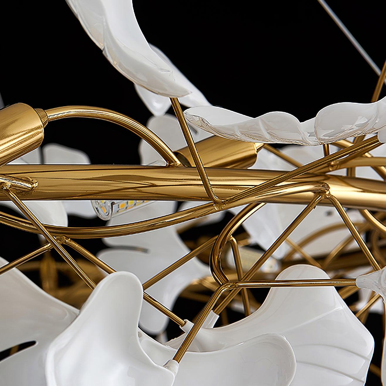 Gingko Crown Chandelier - Elegant Design with Adjustable Brightness