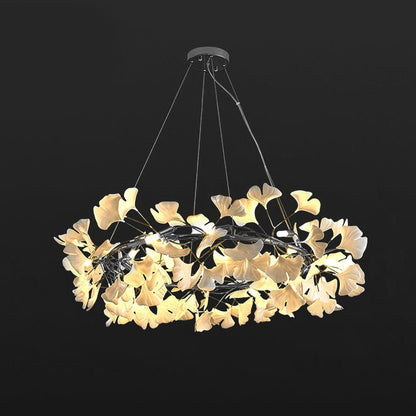 Gingko Crown Chandelier - Elegant Design with Adjustable Brightness