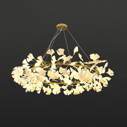 Gingko Crown Chandelier - Elegant Design with Adjustable Brightness