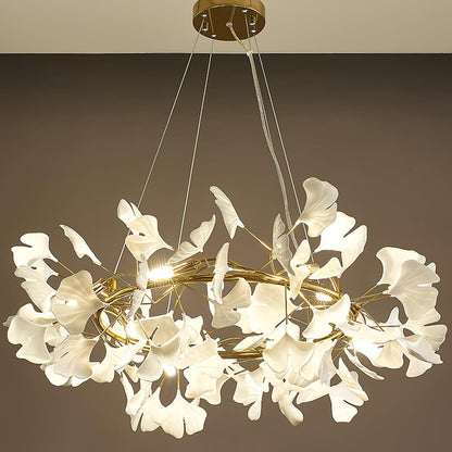 Gingko Crown Chandelier - Elegant Design with Adjustable Brightness