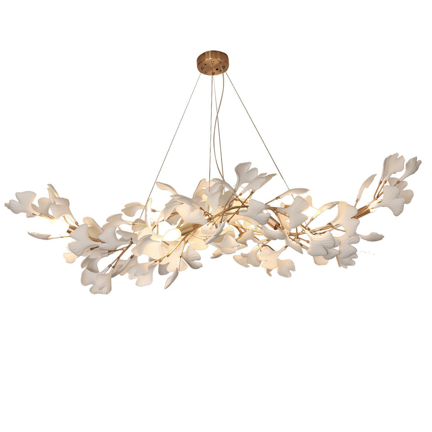 Gingko Wing Chandelier - Elegant Design with Adjustable Brightness & E